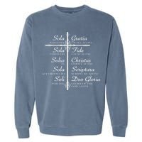 The Five Solas Cute Christian Movement Garment-Dyed Sweatshirt