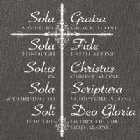 The Five Solas Cute Christian Movement Cotton Canvas Backpack