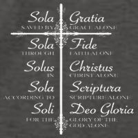 The Five Solas Cute Christian Movement Vector Backpack