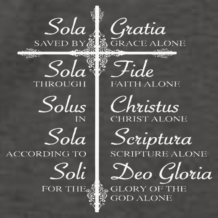 The Five Solas Cute Christian Movement Vector Backpack