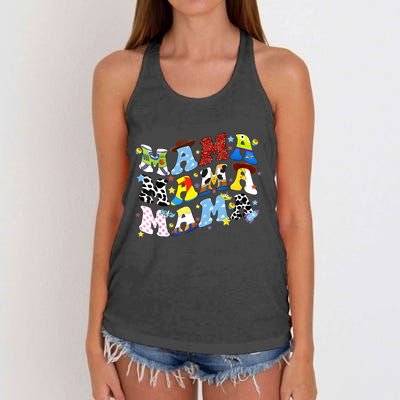 Toy Funny Story Mama Boy Mom MotherS Day Women's Knotted Racerback Tank