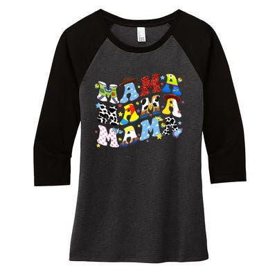 Toy Funny Story Mama Boy Mom MotherS Day Women's Tri-Blend 3/4-Sleeve Raglan Shirt