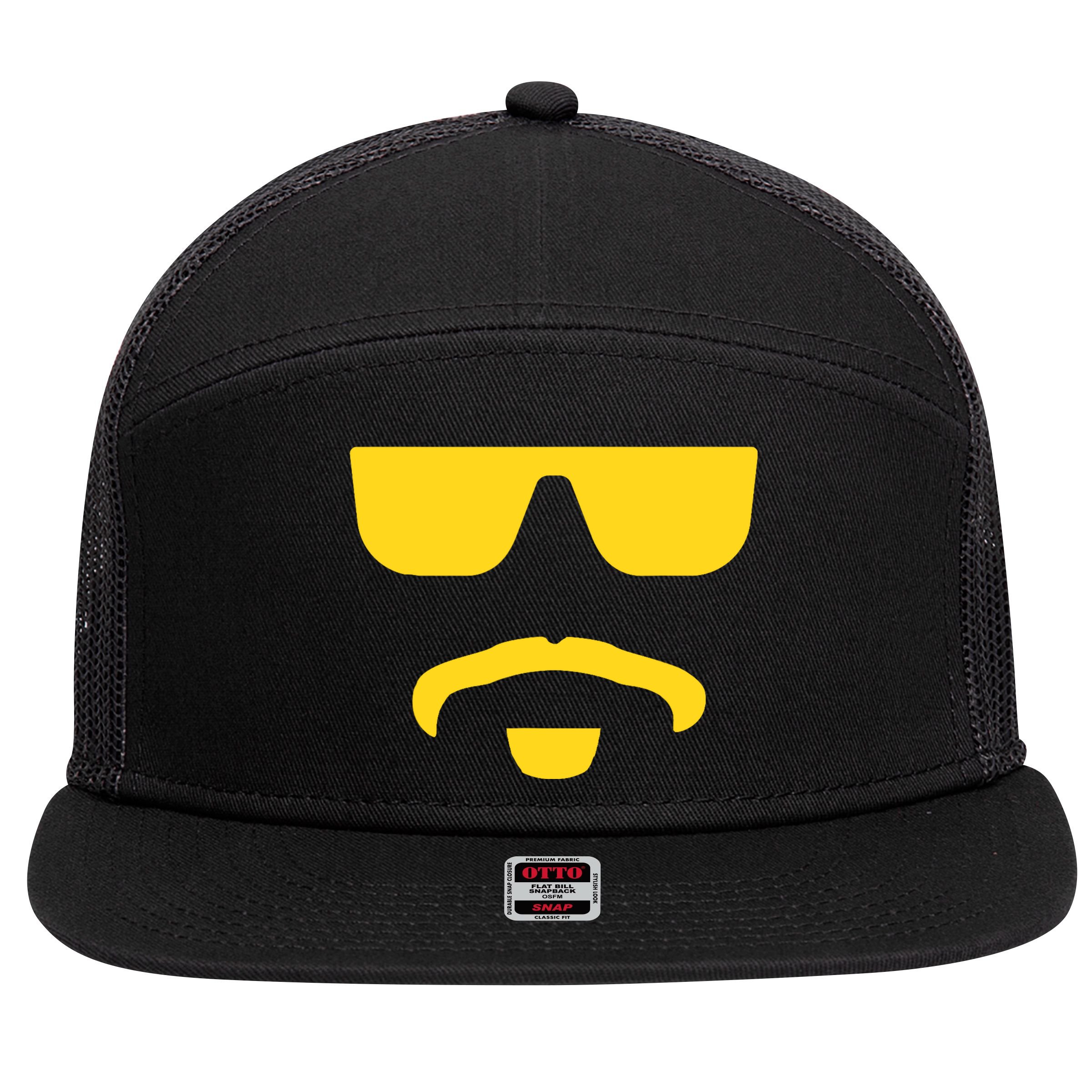 Travinski Funny Sunglasses And Goatee Meme Louisiana 7 Panel Mesh Trucker Snapback Hat