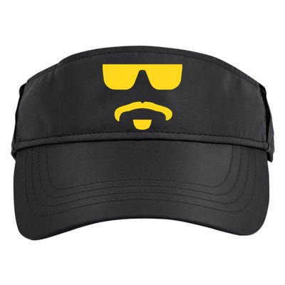 Travinski Funny Sunglasses And Goatee Meme Louisiana Adult Drive Performance Visor