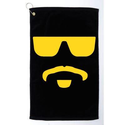 Travinski Funny Sunglasses And Goatee Meme Louisiana Golf Towel