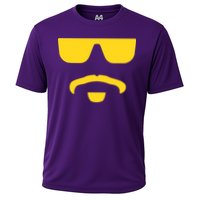 Travinski Funny Sunglasses And Goatee Meme Louisiana Cooling Performance Crew T-Shirt
