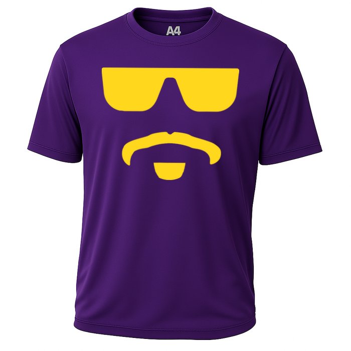 Travinski Funny Sunglasses And Goatee Meme Louisiana Cooling Performance Crew T-Shirt