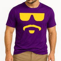 Travinski Funny Sunglasses And Goatee Meme Louisiana Cooling Performance Crew T-Shirt