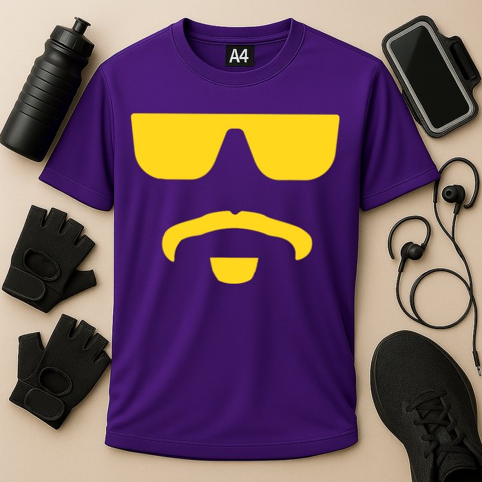 Travinski Funny Sunglasses And Goatee Meme Louisiana Cooling Performance Crew T-Shirt