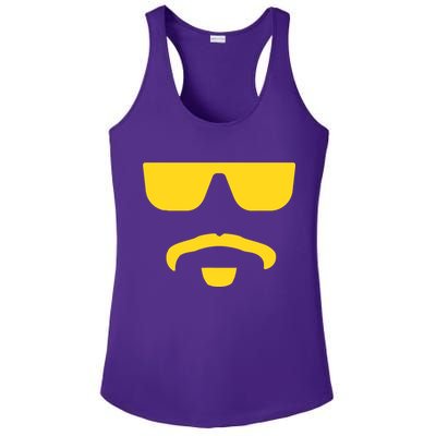 Travinski Funny Sunglasses And Goatee Meme Louisiana Ladies PosiCharge Competitor Racerback Tank