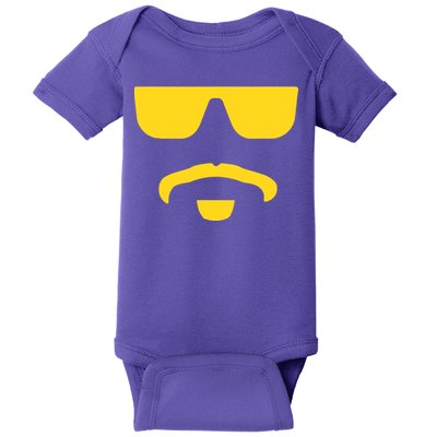 Travinski Funny Sunglasses And Goatee Meme Louisiana Baby Bodysuit