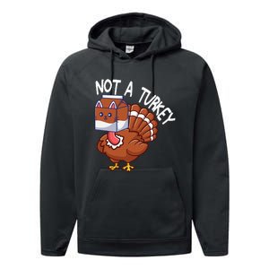 Thanksgiving Funny Turkey Fake Cat Kids Performance Fleece Hoodie