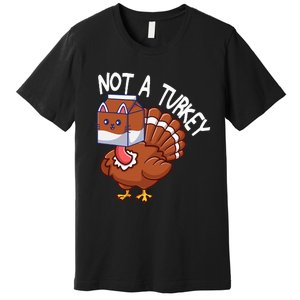 Thanksgiving Funny Turkey Fake Cat Kids Premium T-Shirt