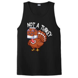 Thanksgiving Funny Turkey Fake Cat Kids PosiCharge Competitor Tank