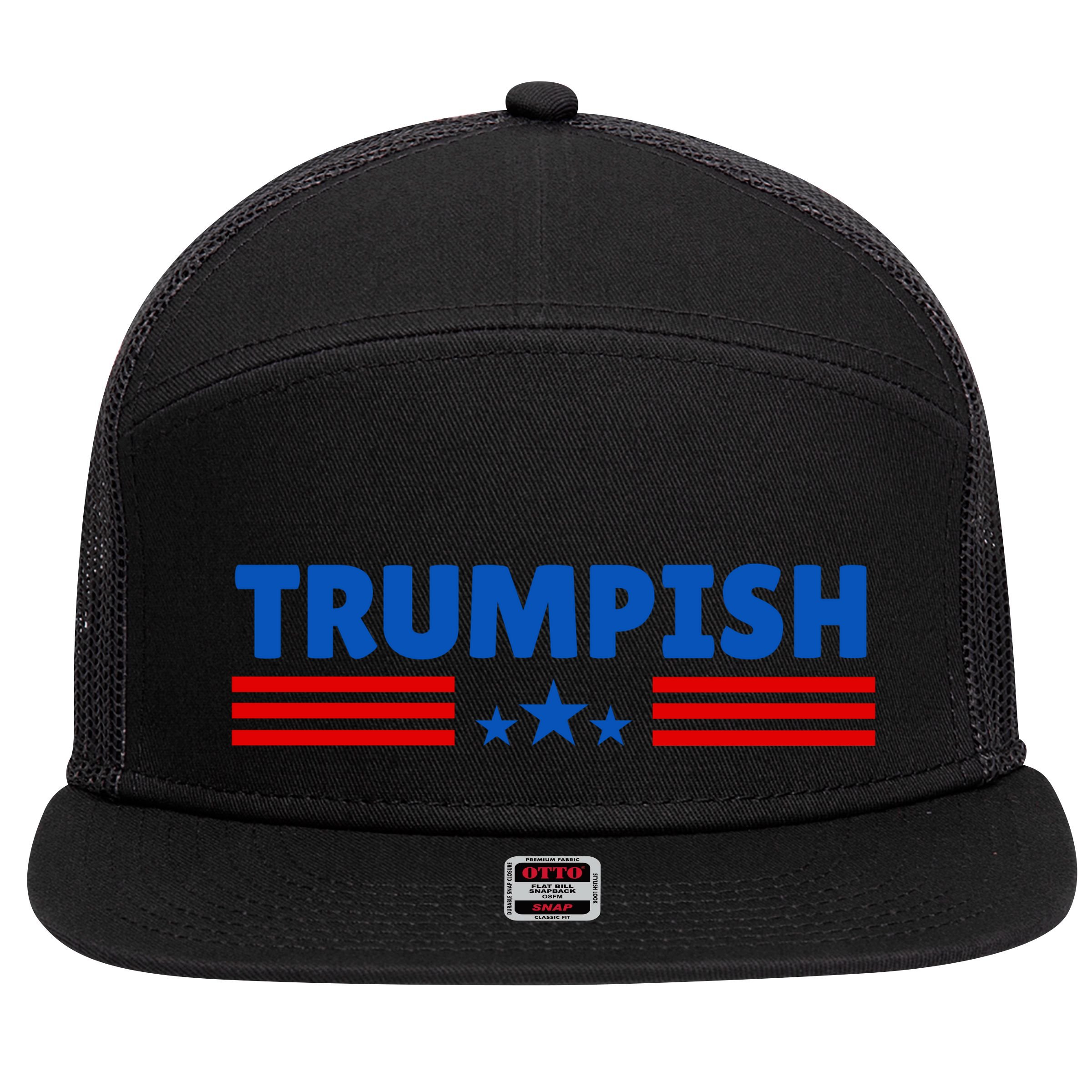TRUMPISH Funny Trump 7 Panel Mesh Trucker Snapback Hat