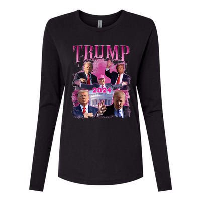 Teamsters For Trump 2024 Womens Cotton Relaxed Long Sleeve T-Shirt