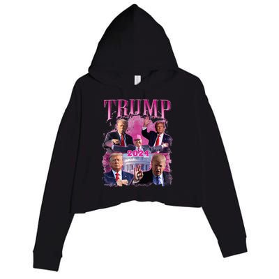 Teamsters For Trump 2024 Crop Fleece Hoodie