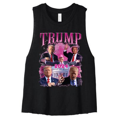 Teamsters For Trump 2024 Women's Racerback Cropped Tank