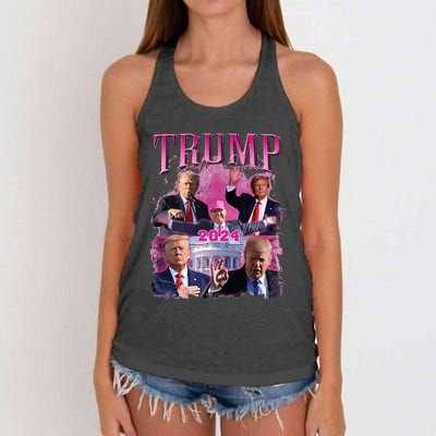 Teamsters For Trump 2024 Women's Knotted Racerback Tank