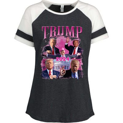 Teamsters For Trump 2024 Enza Ladies Jersey Colorblock Tee