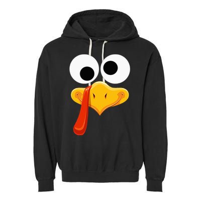 Turkey Face Thanksgiving Costume Family Outfits Matching Fun Garment-Dyed Fleece Hoodie