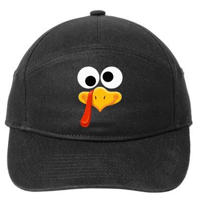 Turkey Face Thanksgiving Costume Family Outfits Matching Fun 7-Panel Snapback Hat