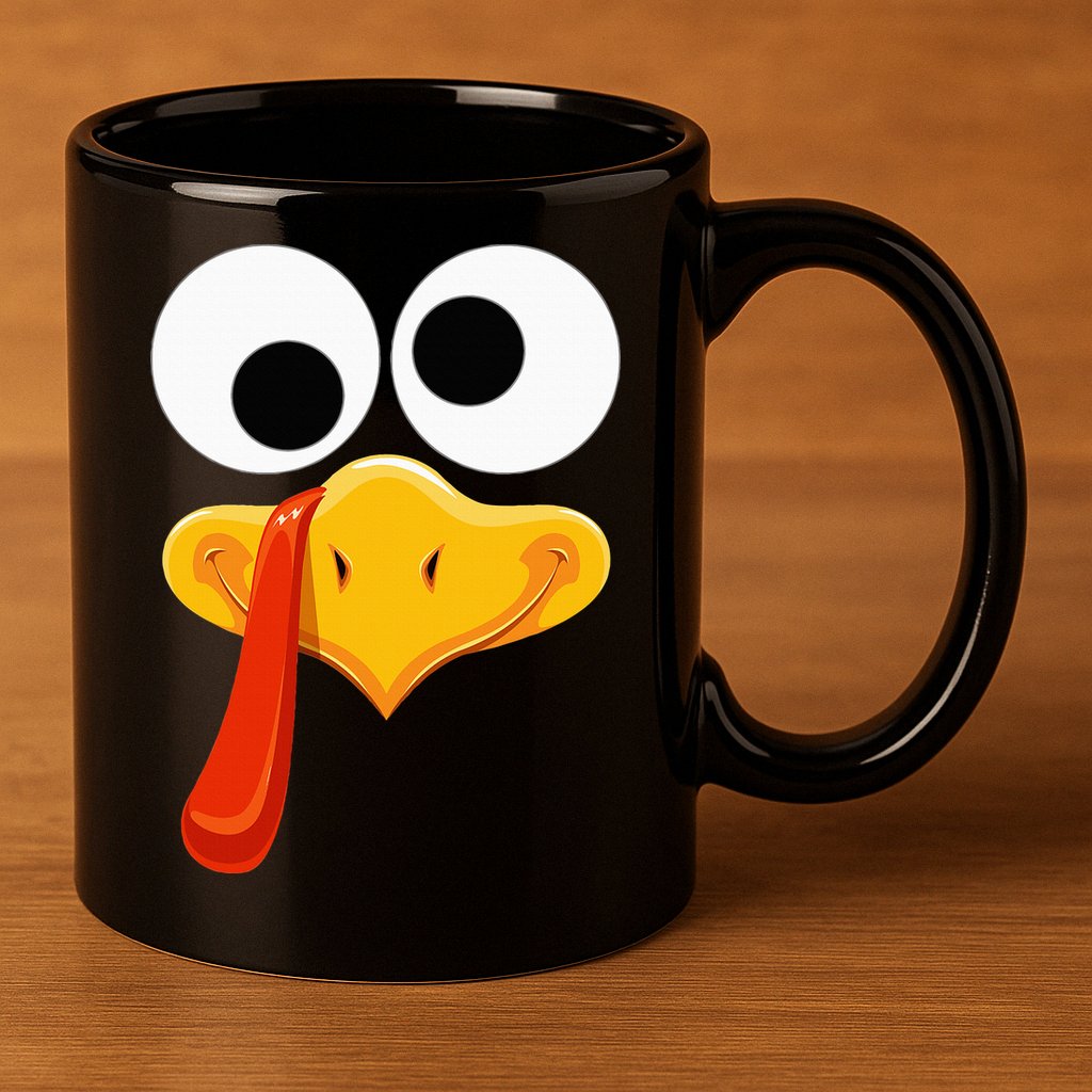 Turkey Face Thanksgiving Costume Family Outfits Matching Fun 11oz C Handle Ceramic Mug