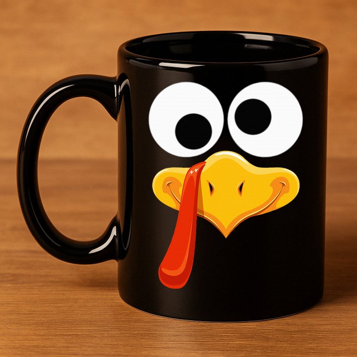 Turkey Face Thanksgiving Costume Family Outfits Matching Fun 11oz C Handle Ceramic Mug