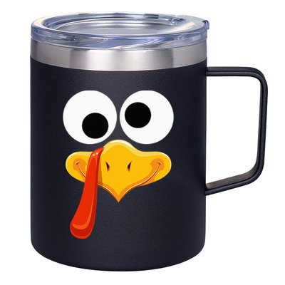 Turkey Face Thanksgiving Costume Family Outfits Matching Fun 12oz Stainless Steel Coffee Mug