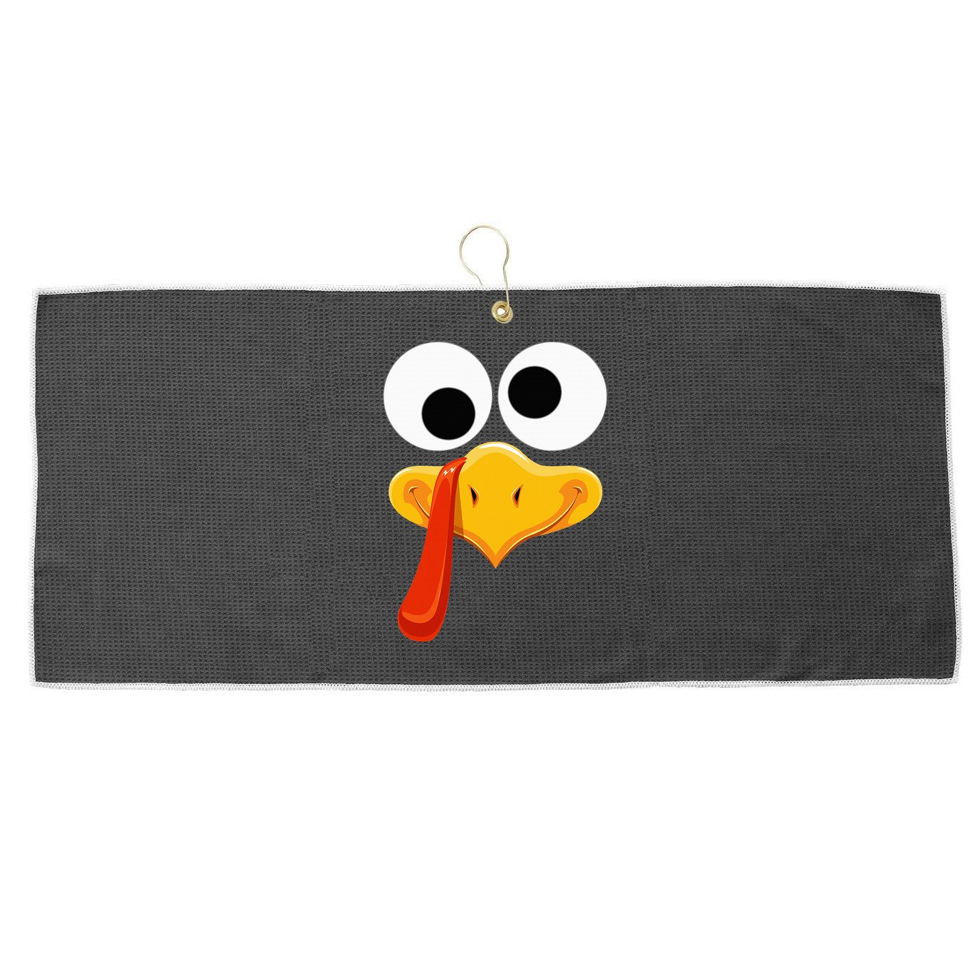 Turkey Face Thanksgiving Costume Family Outfits Matching Fun Large Microfiber Waffle Golf Towel