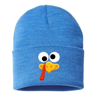 Turkey Face Thanksgiving Costume Family Outfits Matching Fun Sustainable Knit Beanie