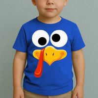 Turkey Face Thanksgiving Costume Family Outfits Matching Fun Toddler T-Shirt