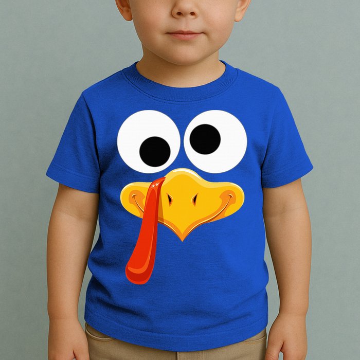 Turkey Face Thanksgiving Costume Family Outfits Matching Fun Toddler T-Shirt