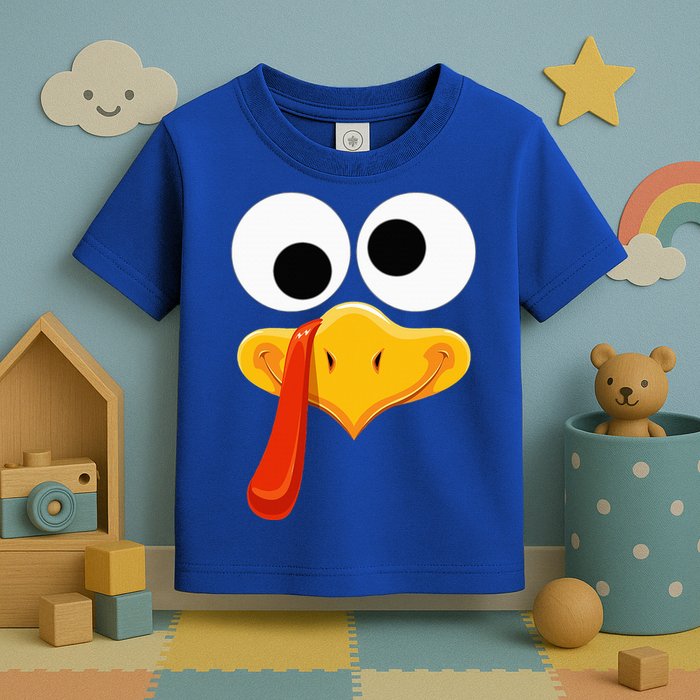 Turkey Face Thanksgiving Costume Family Outfits Matching Fun Toddler T-Shirt