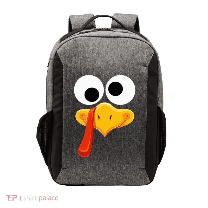 Turkey Face Thanksgiving Costume Family Outfits Matching Fun Vector Backpack