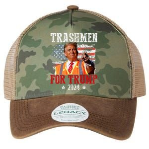 Trashmen For Trump 2024 Funny Election Garbageman Garbage Legacy Tie Dye Trucker Hat