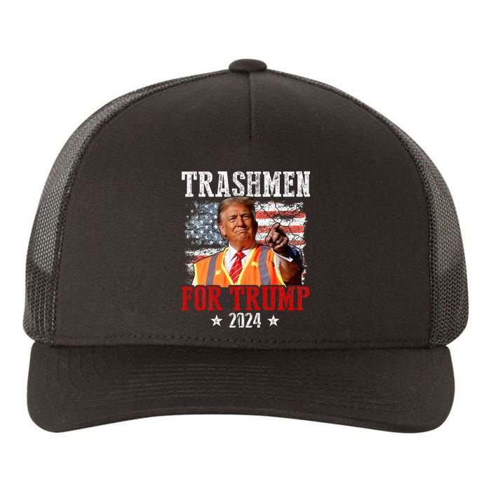 Trashmen For Trump 2024 Funny Election Garbageman Garbage Yupoong Adult 5-Panel Trucker Hat