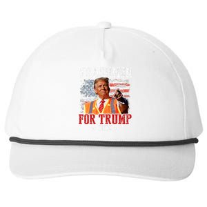 Trashmen For Trump 2024 Funny Election Garbageman Garbage Snapback Five-Panel Rope Hat