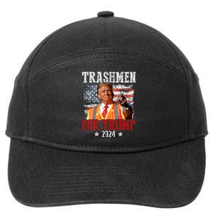 Trashmen For Trump 2024 Funny Election Garbageman Garbage 7-Panel Snapback Hat