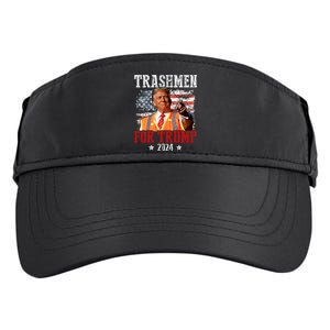 Trashmen For Trump 2024 Funny Election Garbageman Garbage Adult Drive Performance Visor