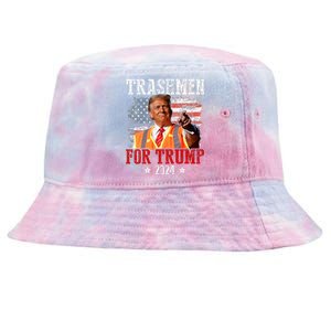 Trashmen For Trump 2024 Funny Election Garbageman Garbage Tie-Dyed Bucket Hat