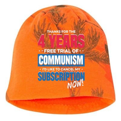 Thanks For The 4 Years Free Trial Of Communism ID Like Kati - Camo Knit Beanie