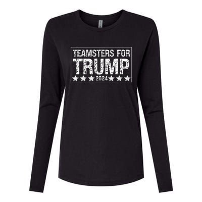 Teamsters For Trump 2024 Womens Cotton Relaxed Long Sleeve T-Shirt