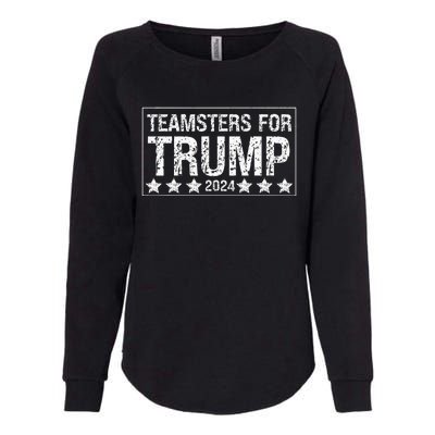 Teamsters For Trump 2024 Womens California Wash Sweatshirt