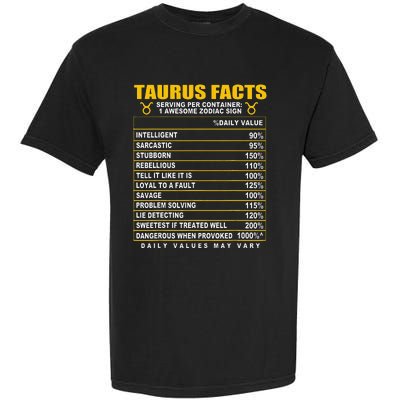 Taurus Facts Garment-Dyed Heavyweight T-Shirt