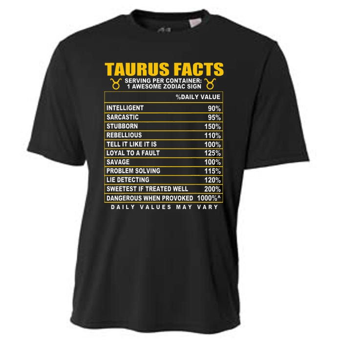 Taurus Facts Cooling Performance Crew T-Shirt