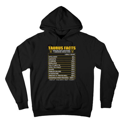 Taurus Facts Hoodie