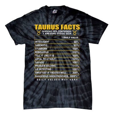 Taurus Facts Tie-Dye T-Shirt