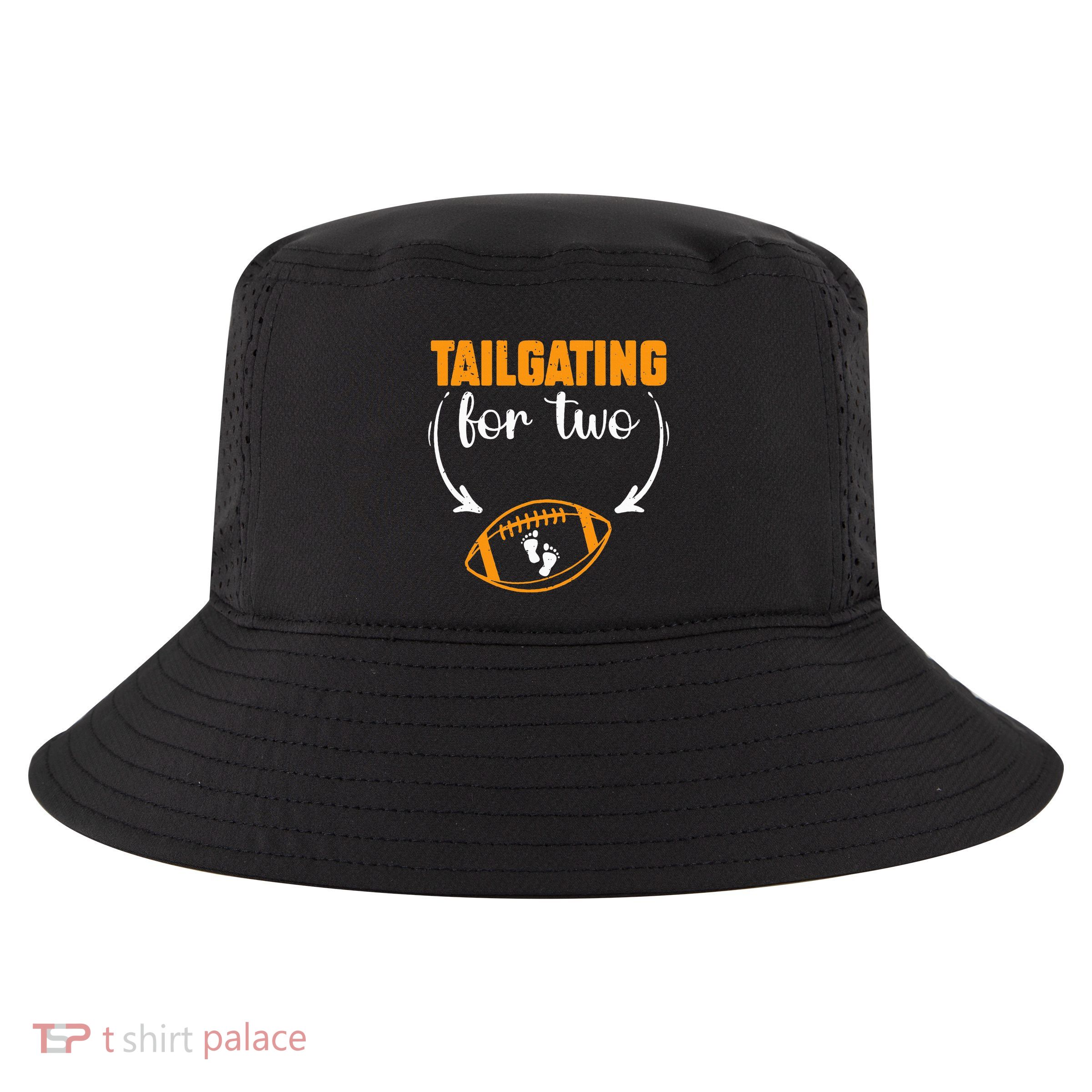 Tailgating For Two Football Thanksgiving Pregnancy Reveal Cool Comfort Performance Bucket Hat