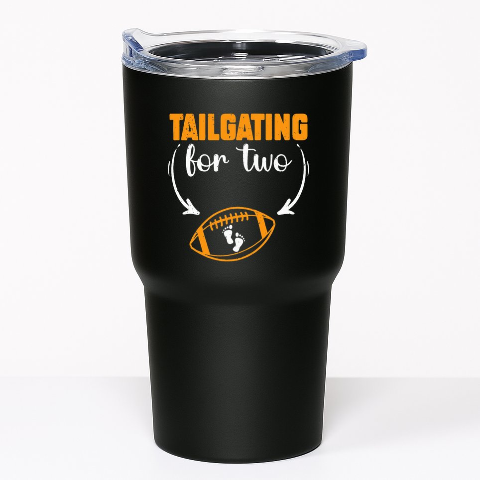 Tailgating For Two Football Thanksgiving Pregnancy Reveal Tumbler